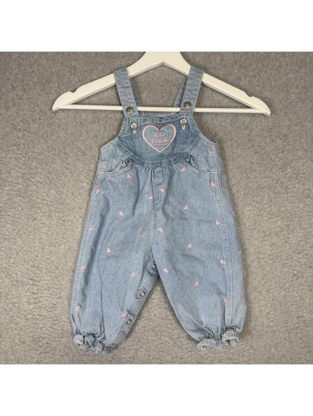Vintage Osh Kosh Baby B'Gosh Kids Size 6-9MO Blue Overalls Rare